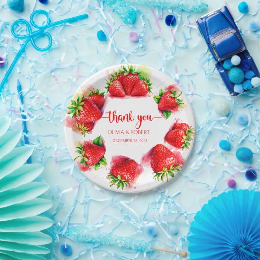 Strawberry Paper Tellers - Niedlich & Fun Tablewar Pappteller (Party)