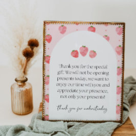 Strawberry Party gibt Zeichen Poster