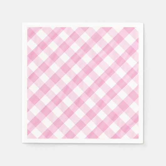Strawberry Party Gingham Serviette (Vorderseite)