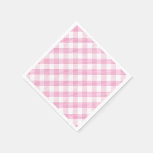 Strawberry Party Gingham Serviette (Ecke)