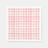 Strawberry Party Napkins | Gingham Napkins Serviette (Vorderseite)