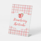 Strawberry Party Sign | Strawberry Birthday Sign Sockelschild (Vorderseite)