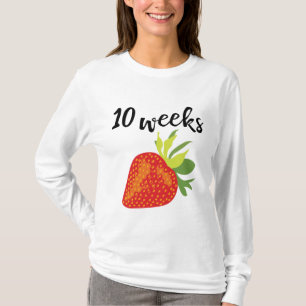 Strawberry passen Wochen Baby Due Date Maternity a T-Shirt
