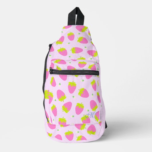 Strawberry Pastel Pink Crossbody Bag (Vorderseite)