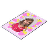 Strawberry Pastel Pink Foto Notizblock (Linke Seite)