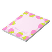 Strawberry Pastel Pink Notizblock (Rotiert)