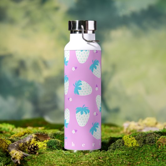 Strawberry Pastel Pink Trinkflasche (Außenbereich)