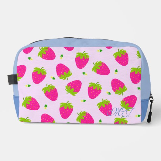 Strawberry Pastel Pink Waschbeutel (Vorderseite)
