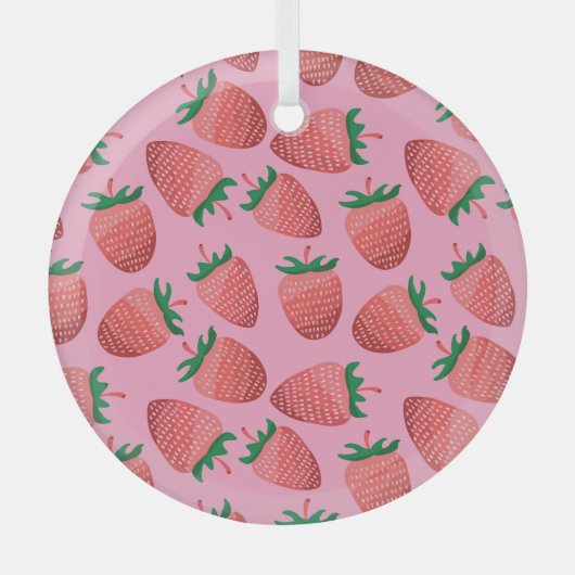 Strawberry Pastel: Vintage Süße Ornament Aus Glas (Vorderseite)