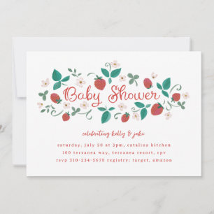 Strawberry Patch Baby Dusche Einladung