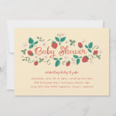 Strawberry Patch Baby Dusche Einladung (Vorderseite)