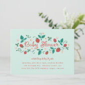 Strawberry Patch Baby Dusche Einladung (Stehend Vorderseite)