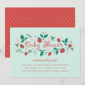Strawberry Patch Baby Dusche Einladung (Vorne/Hinten)
