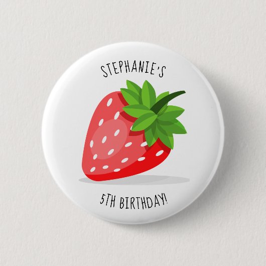 Strawberry Patch Button (Vorderseite)