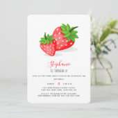 Strawberry Patch Einladung (Stehend Vorderseite)