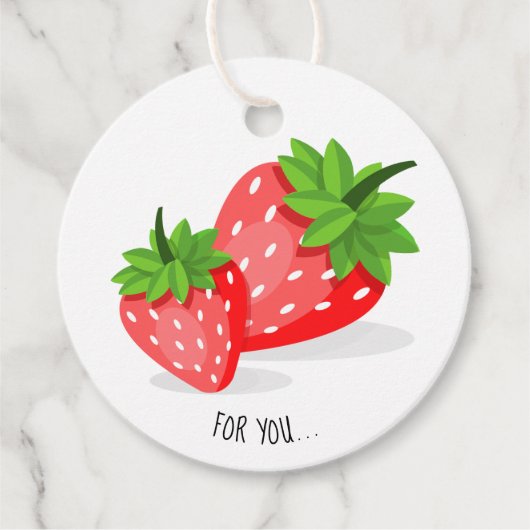 Strawberry Patch Geschenkanhänger (Vorderseite)
