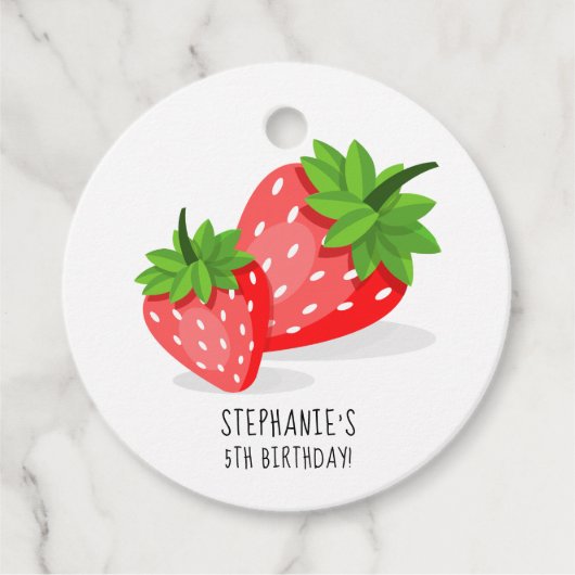 Strawberry Patch Geschenkanhänger (Vorderseite)