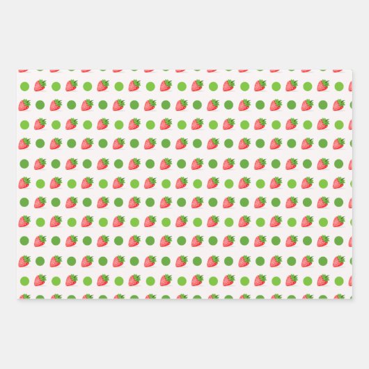 Strawberry Patch Geschenkpapier Set (Vorderseite)