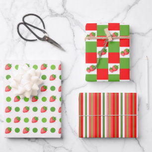 Strawberry Patch Geschenkpapier Set