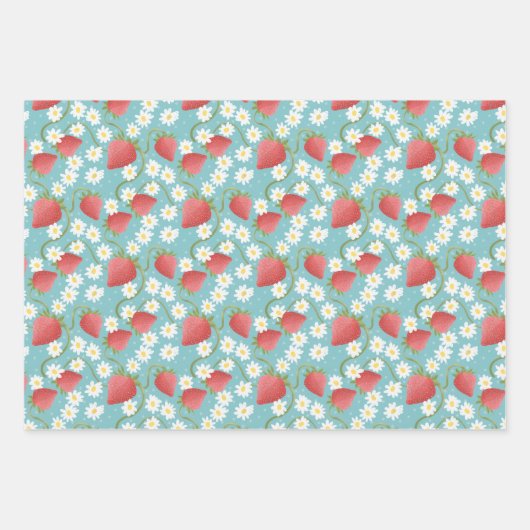 Strawberry Patch Geschenkpapier Set (Vorderseite)
