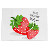 Strawberry Patch Große Geschenktüte (Vorderseite)
