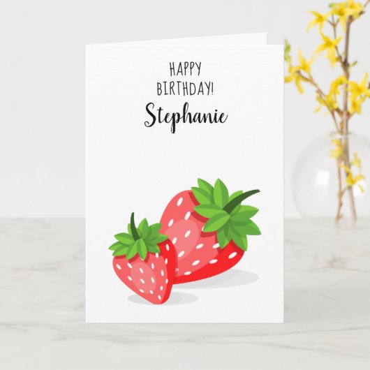 Strawberry Patch Karte (Gelbe Blume)