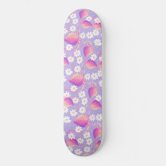 Strawberry-Patch psychedelisch Skateboard (Vorderseite)