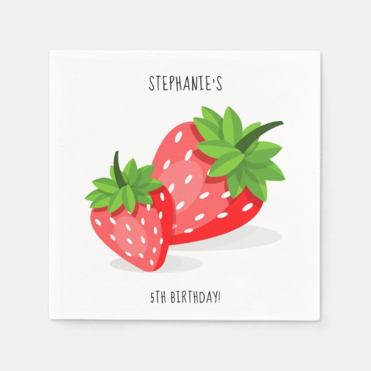 Strawberry Patch Serviette (Vorderseite)