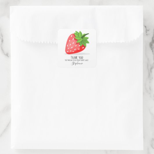 Strawberry Patch Square Sticker (Tasche)