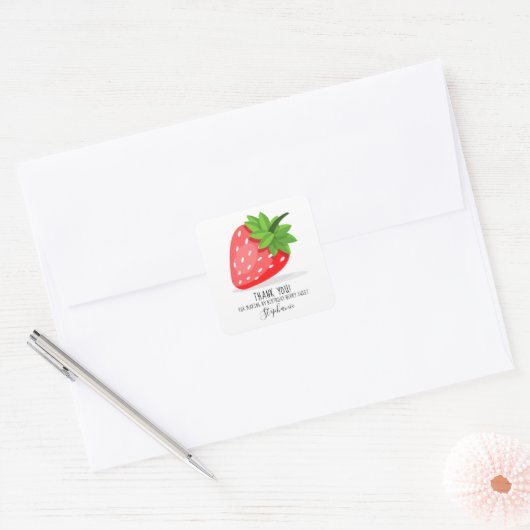 Strawberry Patch Square Sticker (Umschlag)
