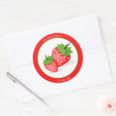 Strawberry PatchDieses Buch gehört Runder Aufkleber (Umschlag)