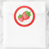 Strawberry PatchDieses Buch gehört Runder Aufkleber (Tasche)