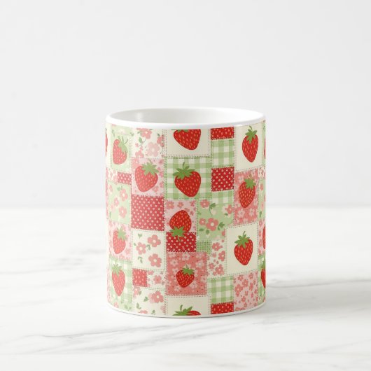 Strawberry Patchwork Picnic (4) Kaffeetasse (Mittel)