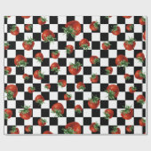 Strawberry Pattern Baby Shower  Geschenkpapier (Flach)