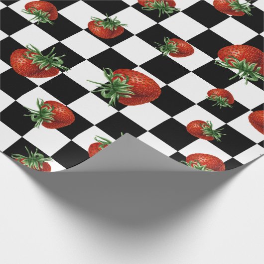 Strawberry Pattern Baby Shower  Geschenkpapier (Ecke)