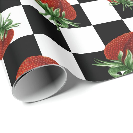Strawberry Pattern Baby Shower  Geschenkpapier (Rolleneckpunkt)