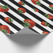 Strawberry Pattern Baby Shower Geschenkpapier (Ecke)