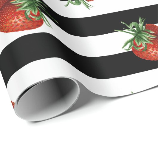 Strawberry Pattern Baby Shower Geschenkpapier (Rolleneckpunkt)