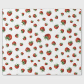 Strawberry Pattern Baby Shower  Geschenkpapier (Flach)