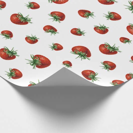 Strawberry Pattern Baby Shower Geschenkpapier (Ecke)