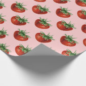 Strawberry Pattern Baby Shower Geschenkpapier (Ecke)