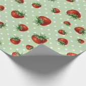 Strawberry Pattern Baby Shower Geschenkpapier (Ecke)