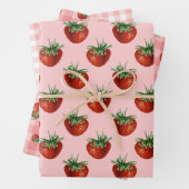 Strawberry Pattern Baby Shower Geschenkpapier Set (Beispiel)