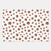 Strawberry Pattern Baby Shower Geschenkpapier Set (Vorderseite 2)