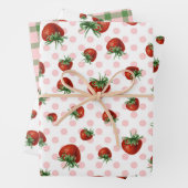 Strawberry Pattern Baby Shower Geschenkpapier Set (Beispiel)