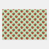 Strawberry Pattern Baby Shower Geschenkpapier Set (Vorderseite 2)