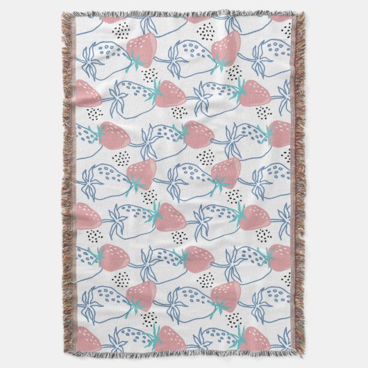 ٍ Strawberry Pattern Decke (Vorderseite Vertikal)