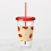 Strawberry pattern for fruit summertime good vibes acryltrinkbecher (Rechts)