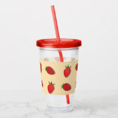 Strawberry pattern for fruit summertime good vibes acryltrinkbecher (Links)