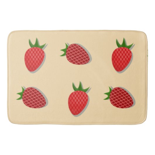 Strawberry pattern for fruit summertime good vibes badematte (Vorderseite)